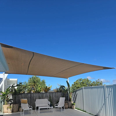 Custom Shade Sails for Mackay and Surrounding Areas - Entertainment area shade sail